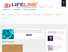 Tablet Screenshot of lifelinecelltech.com